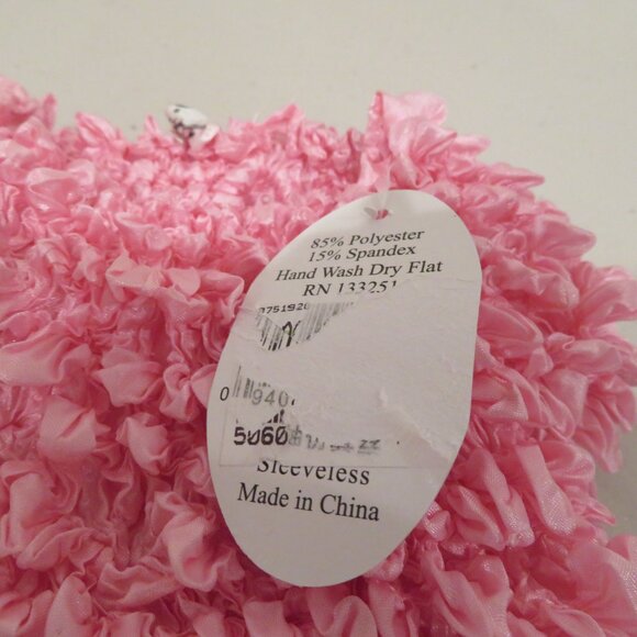 Women F.C One Size Fits Most Bubble Crinkle Popcorn Sleeveless Stretchy Tank Top - Picture 5 of 5